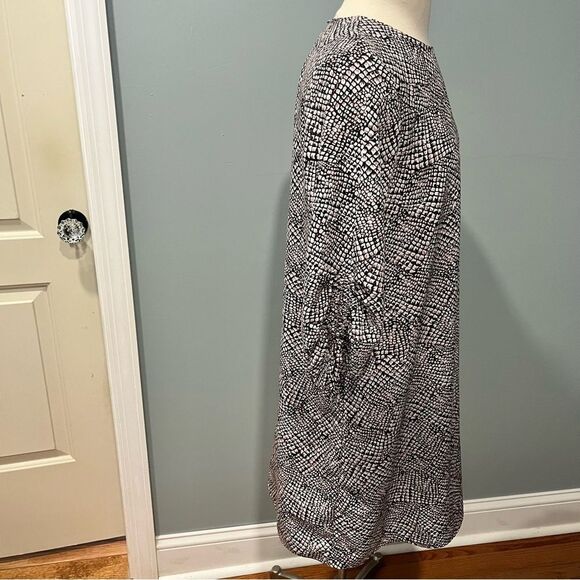 H&M Black & White Snake Print Shift Dress Size 12 - Picture 4 of 8